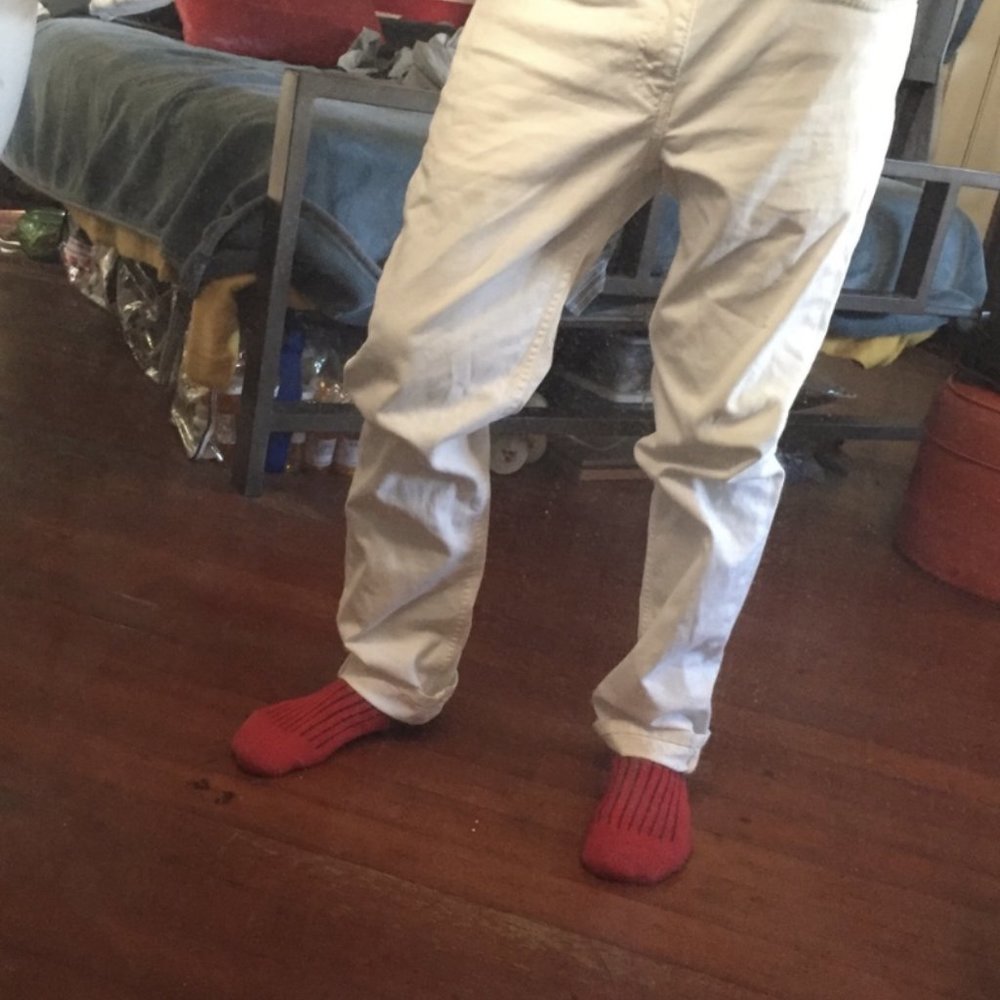 White LEVI's jeans